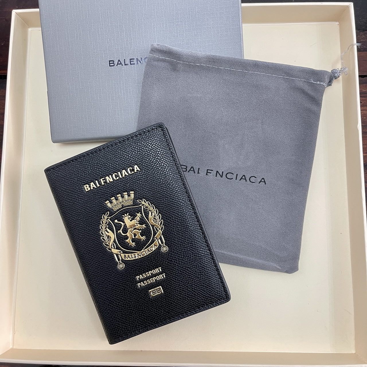 Balenciaga Leather Passport Wallet