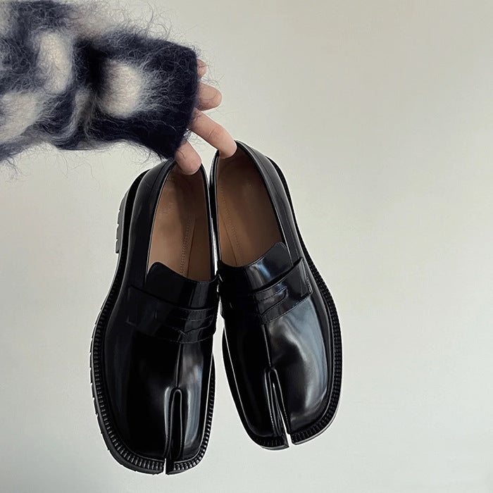 Patent Leather Tabi Loafers