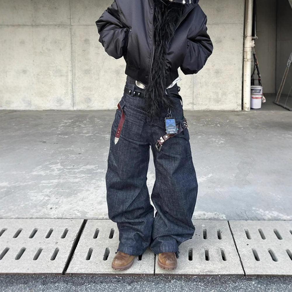 Double Waistband y2k Jeans