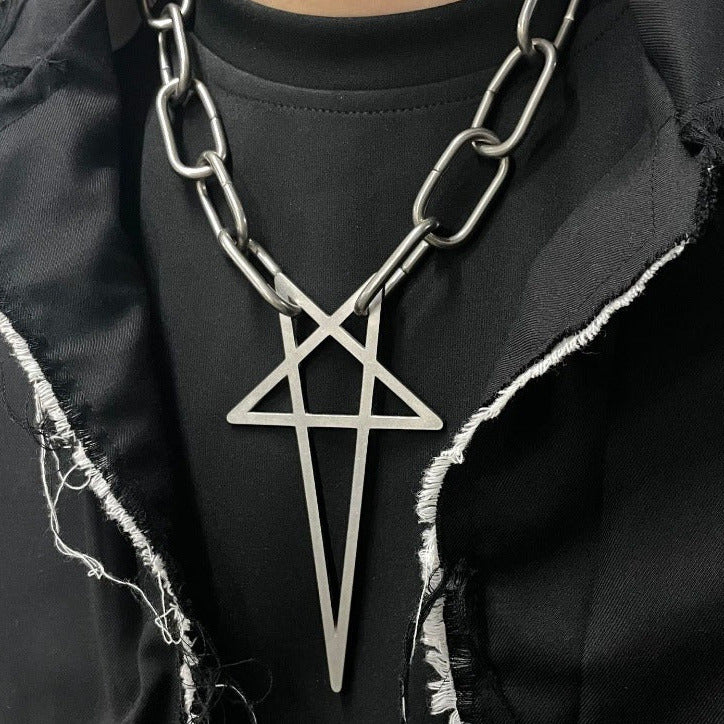 RICK OWENS Pentagram Necklace