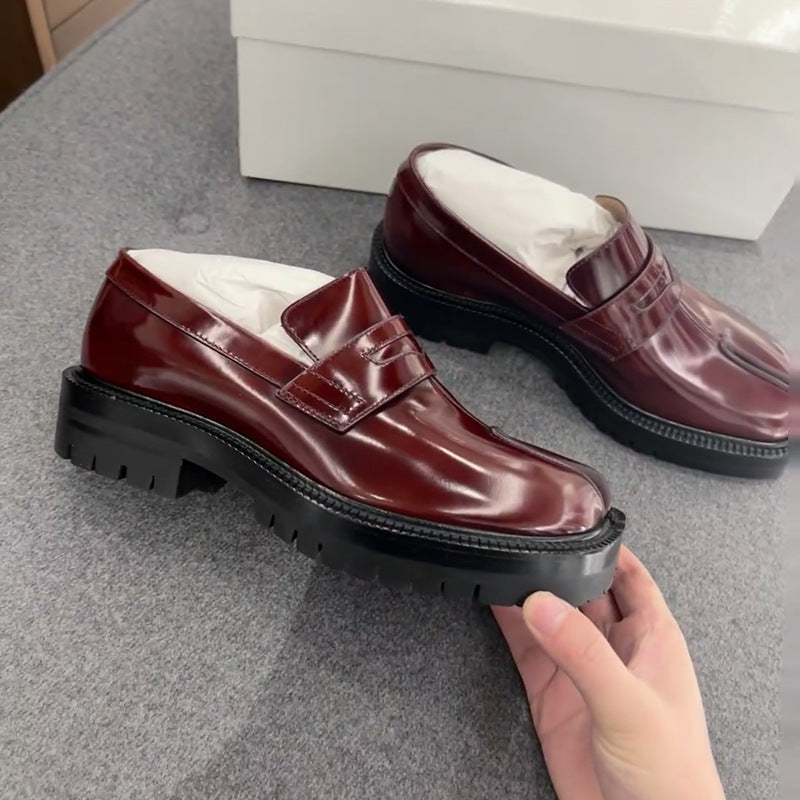 Patent Leather Tabi Loafers