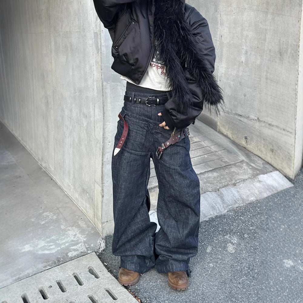 Double Waistband y2k Jeans