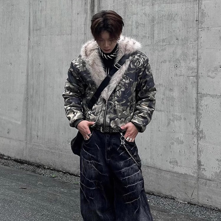 Camo Fur Hoodie