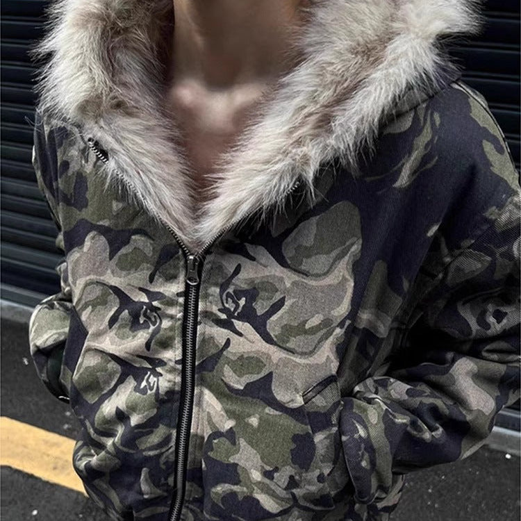 Camo Fur Hoodie