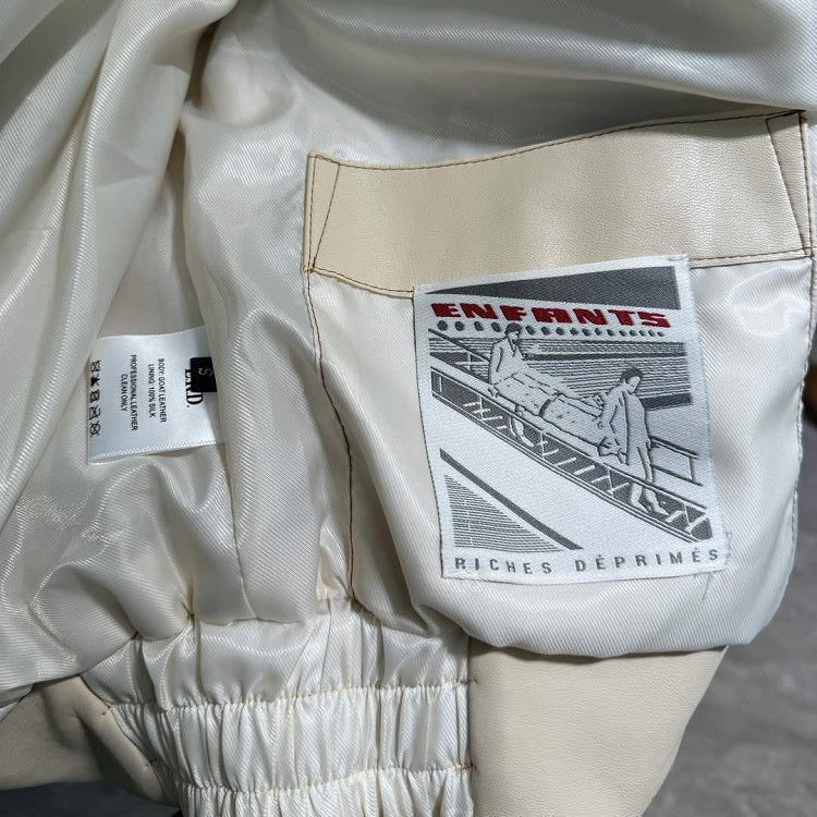 ERD Melancholy White LEather Jacket