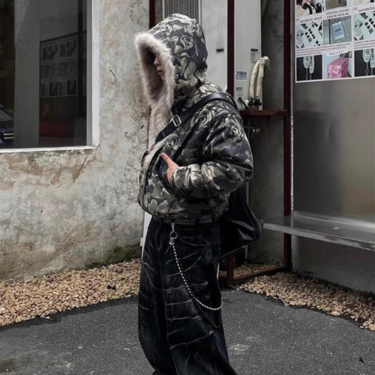 Camo Fur Hoodie