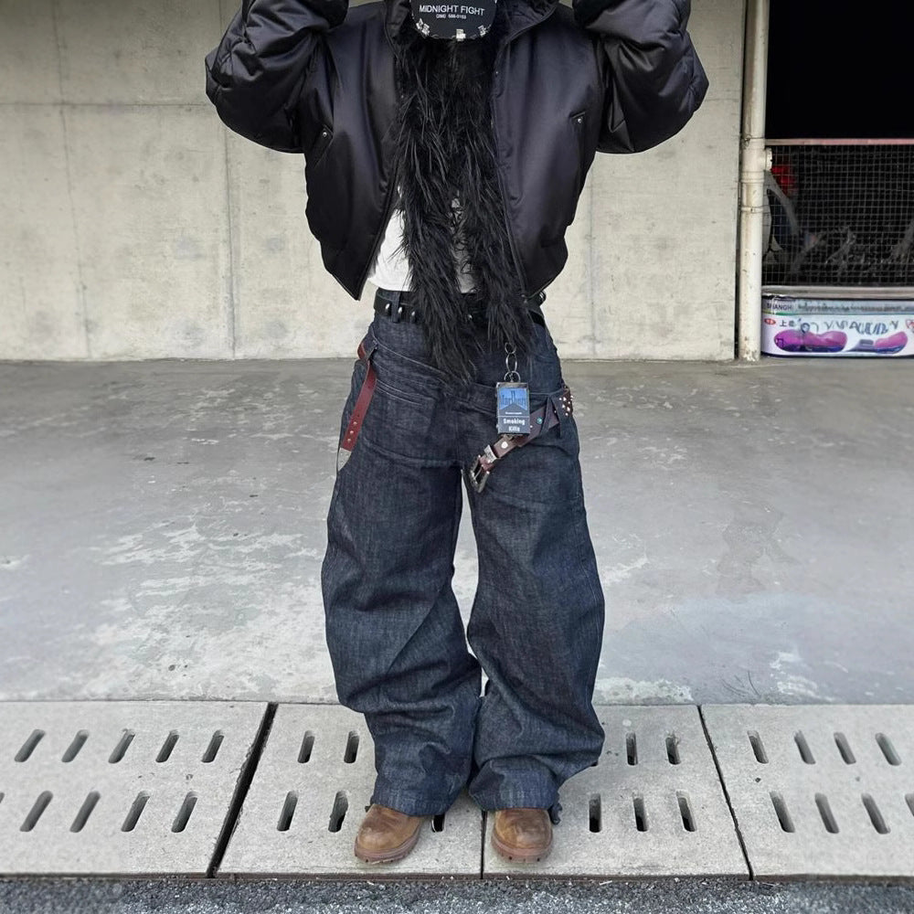 Double Waistband y2k Jeans