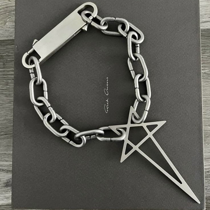 RICK OWENS Pentagram Necklace