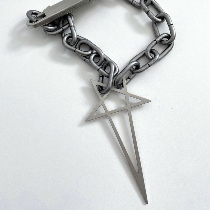 RICK OWENS Pentagram Necklace